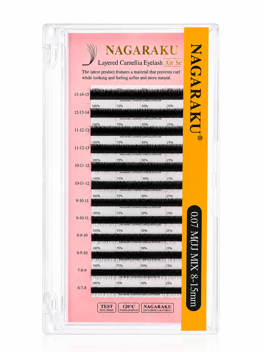 Cilios Nagaraku  Camadas Curvatura M - Mix 8-15